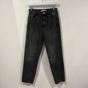 Zara gray high-rise ankle length mom jeans